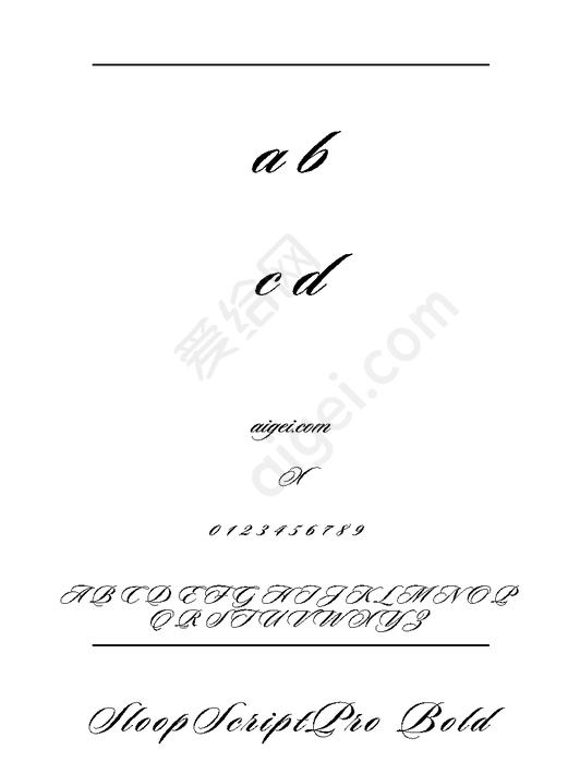 Sloop Script Pro加粗(SloopScriptPro Bold) - 字体_ttf素材 免费下载 - 爱给网