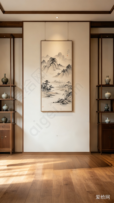 新中式直播背景_图片_png - 背景-设计素材_免费下载 - 爱给网