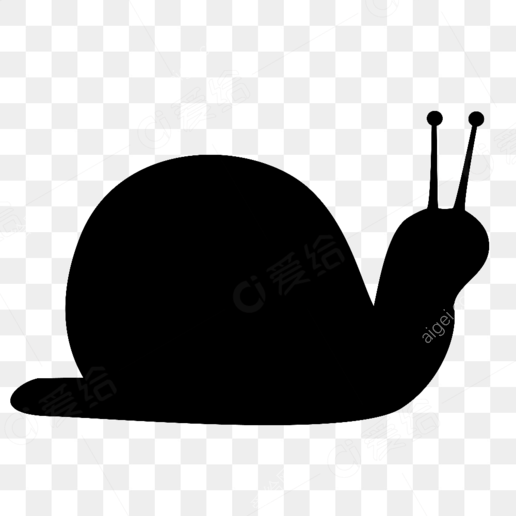 蜗牛轮廓爬行动物(snail-silhouette-crawl-animal)