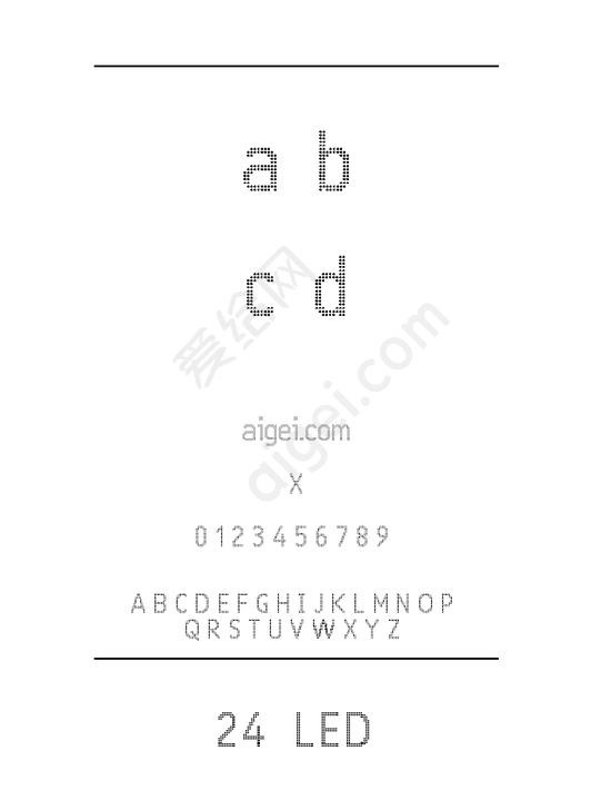 24_发光二极管(24_LED) - 字体_ttf素材 免费下载 - 爱给网