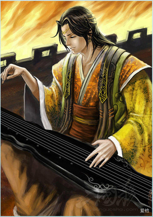 三国杀 卡牌【神】周瑜 原画_图片 - 爱给网
