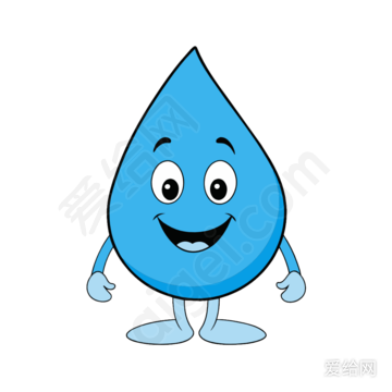 水滴卡通人物(water-drop-cartoon-character)_图片_png - 背景-设计素材_免费下载 - 爱给网