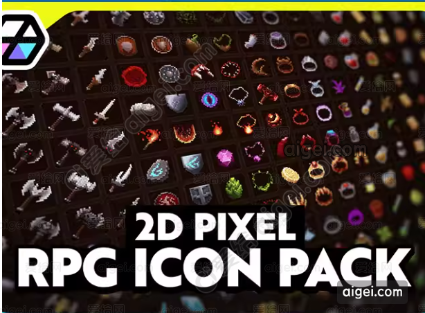 Unity_2D Pixel-RPG Icon_V1.0.1_像素游戏图标素材合集 - 游戏资源包 - 爱给网