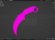 CS爪刀_blend - 3d模型_免费下载 - 爱给网