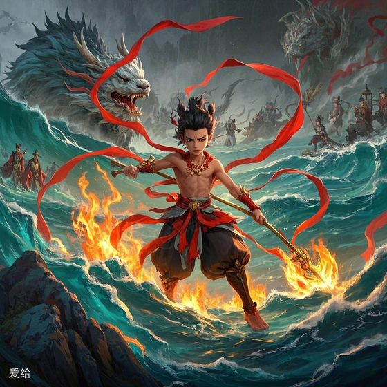 哪吒2之魔童闹海哪吒电影哪吒高清背景卡通3d哪吒场景图6