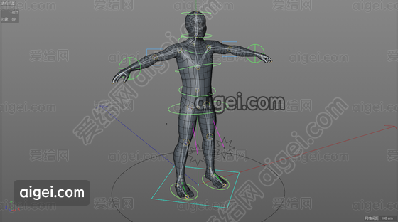 C4D人体绑定_c4d - 3d模型_免费下载 - 爱给网