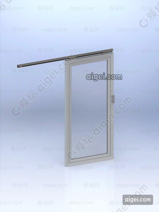 滑动门总成(Sliding Door Assembly)_sw - 3d模型 - 爱给网