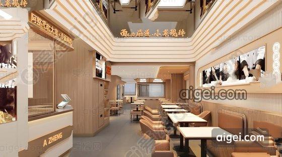 餐饮餐厅室内SU模型81_skp - 草图大师模型 - 爱给网