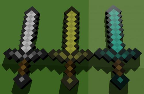 Minecraft 剑 没什么:),我只是为我的3D动画制作3个模型